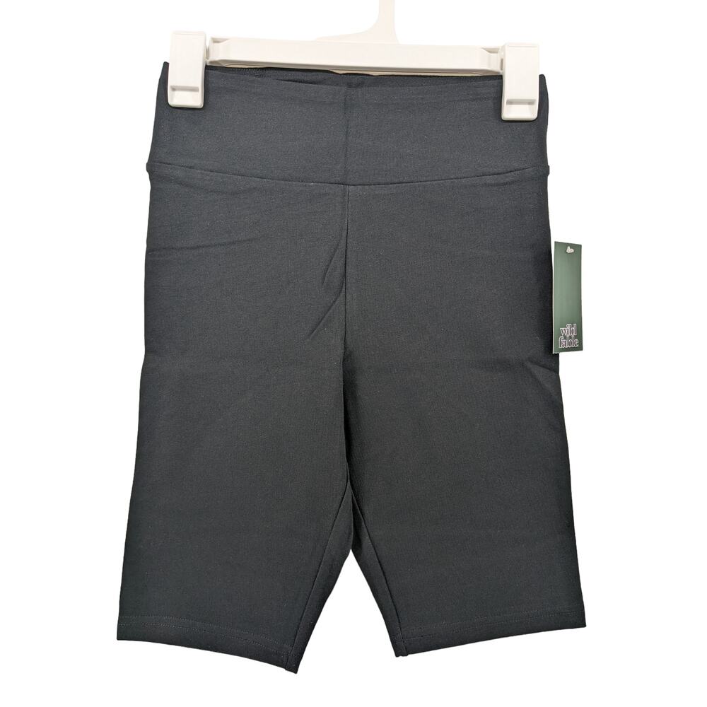 Wild Fable Bike Shorts S Black High Rise Slim Fit Stretchy Workout Yoga Lounge